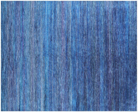 Blue Super Savannah Gabbeh Handmade Wool & Silk Rug - Manhattan Rugs