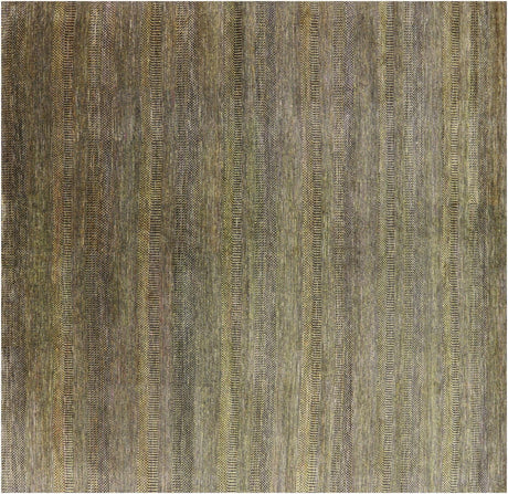 Gold Square Super Savannah Gabbeh Hand Knotted Wool & Silk Rug - Manhattan Rugs