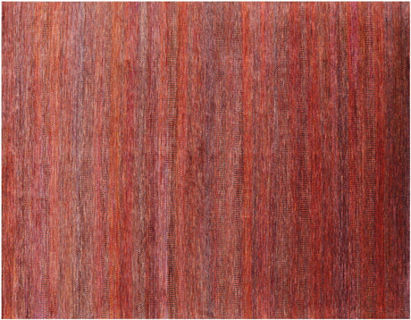 Orange Handmade Super Savannah Gabbeh Wool & Silk Rug - Manhattan Rugs