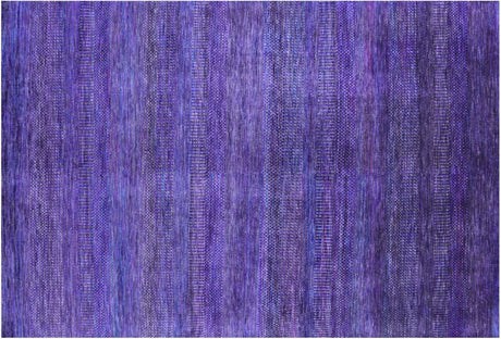 Purple Super Savannah Gabbeh Wool & Silk Handmade Rug - Manhattan Rugs