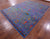 Blue Wool & Silk Persian Ziegler Handmade Rug - Manhattan Rugs