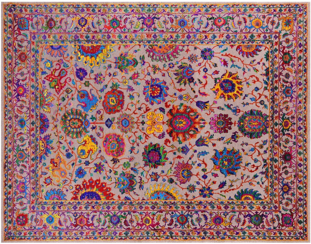 Wool & Silk Persian Tabriz Hand Knotted Rug - Manhattan Rugs