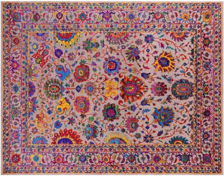 Wool & Silk Persian Tabriz Hand Knotted Rug - Manhattan Rugs