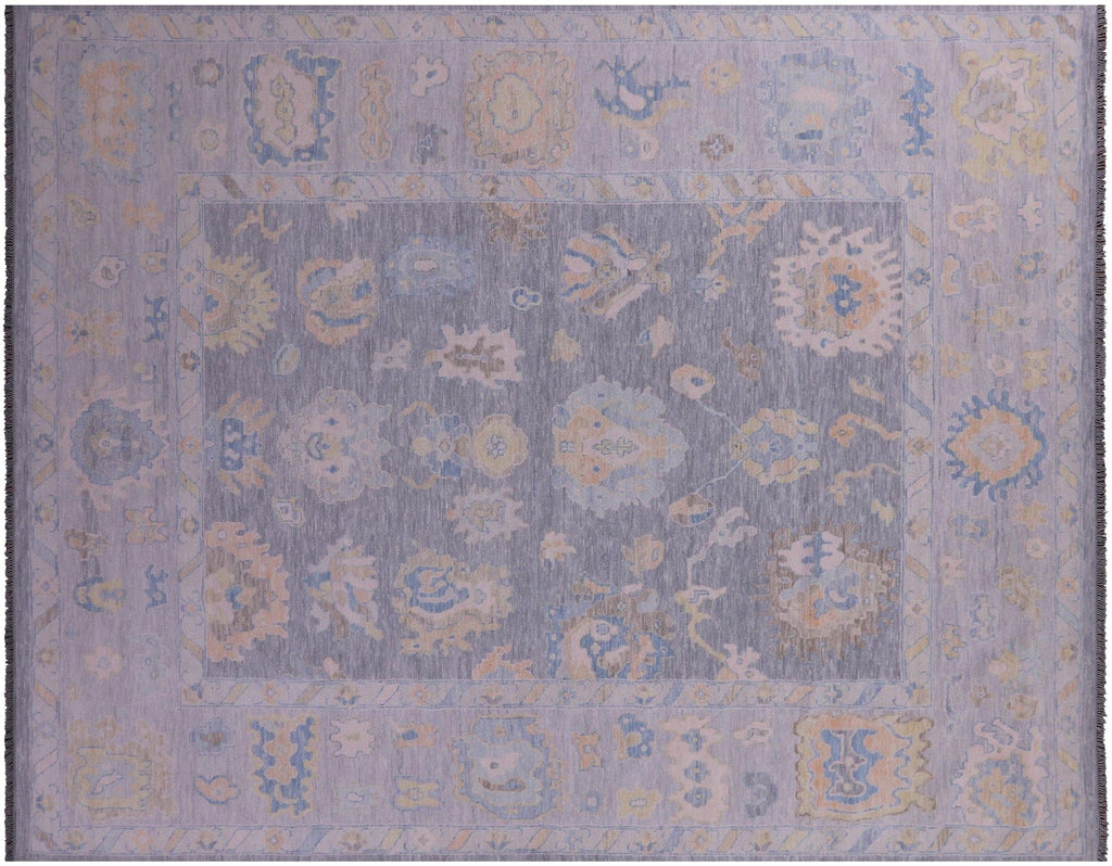 Grey Turkish Angora Oushak Handmade Wool Rug - Manhattan Rugs