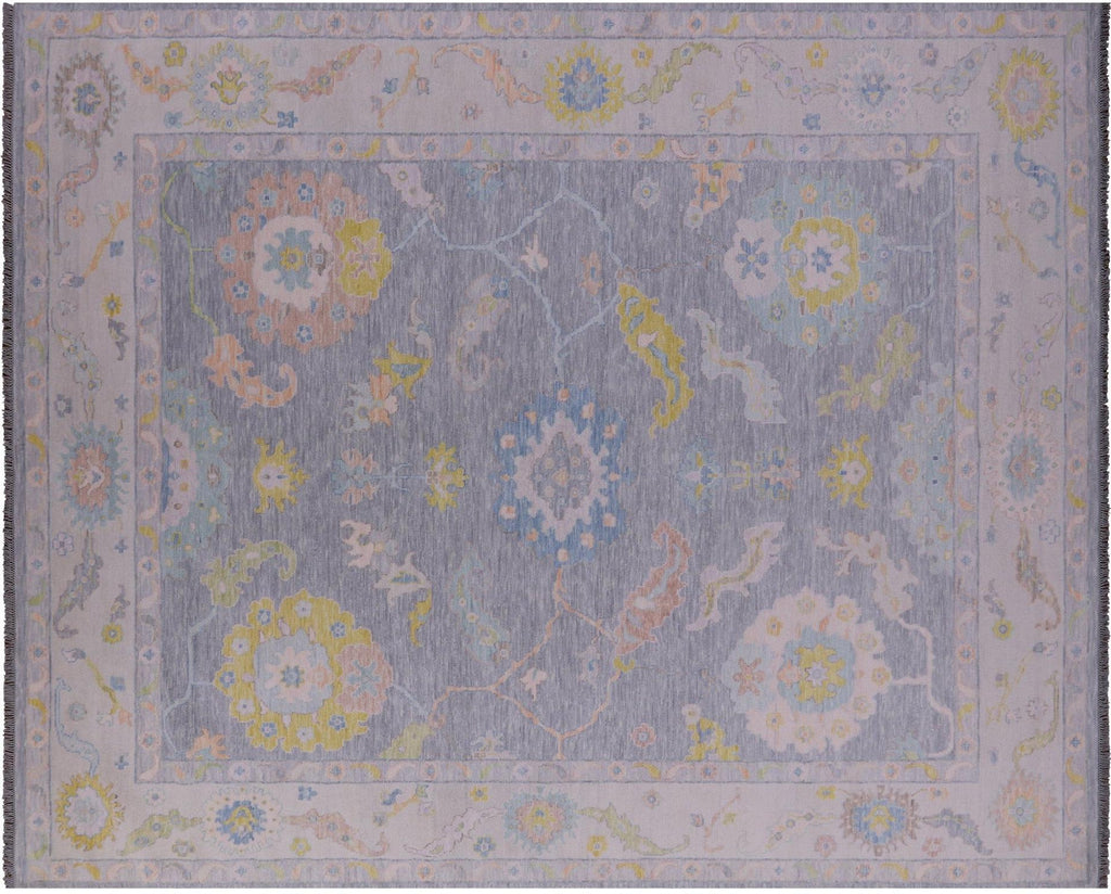 Grey Turkish Angora Oushak Handmade Rug - Manhattan Rugs