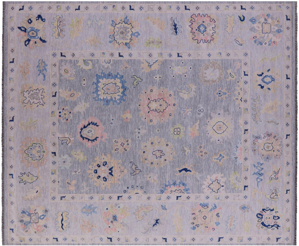 Grey Turkish Angora Oushak Handmade Rug - Manhattan Rugs