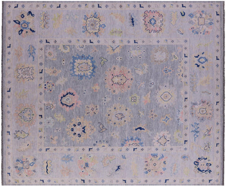 Grey Turkish Angora Oushak Handmade Rug - Manhattan Rugs