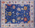 Blue Turkish Angora Oushak Hand Knotted Wool Rug - Manhattan Rugs