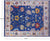 Blue Turkish Angora Oushak Hand Knotted Wool Rug - Manhattan Rugs