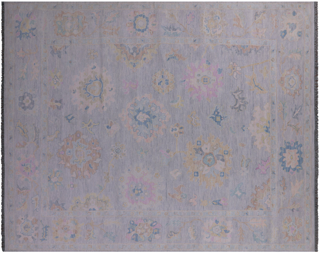 Silver Handmade Turkish Angora Oushak Rug 12' 3" X 15' 0" - Q22243