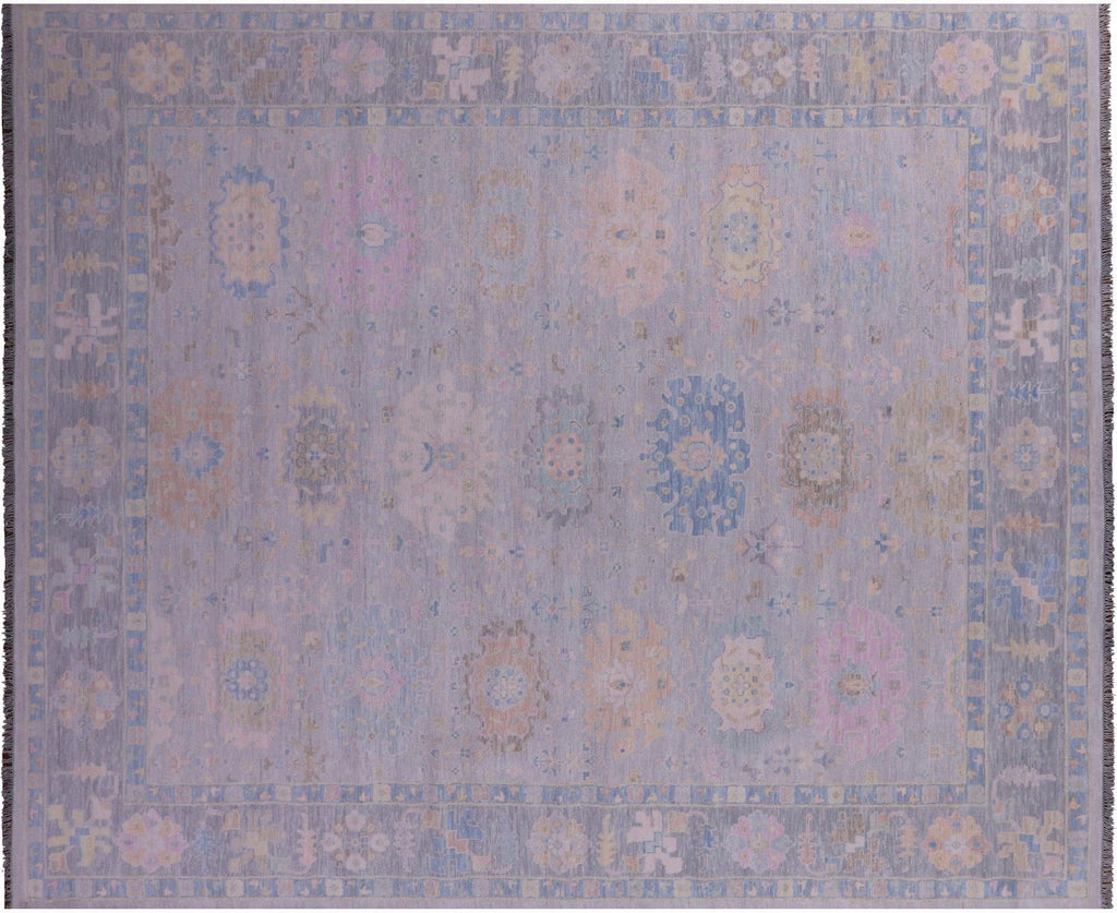 Grey Turkish Angora Oushak Handmade Wool Rug - Manhattan Rugs