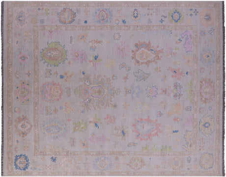 Ivory Turkish Angora Oushak Handmade Wool Rug