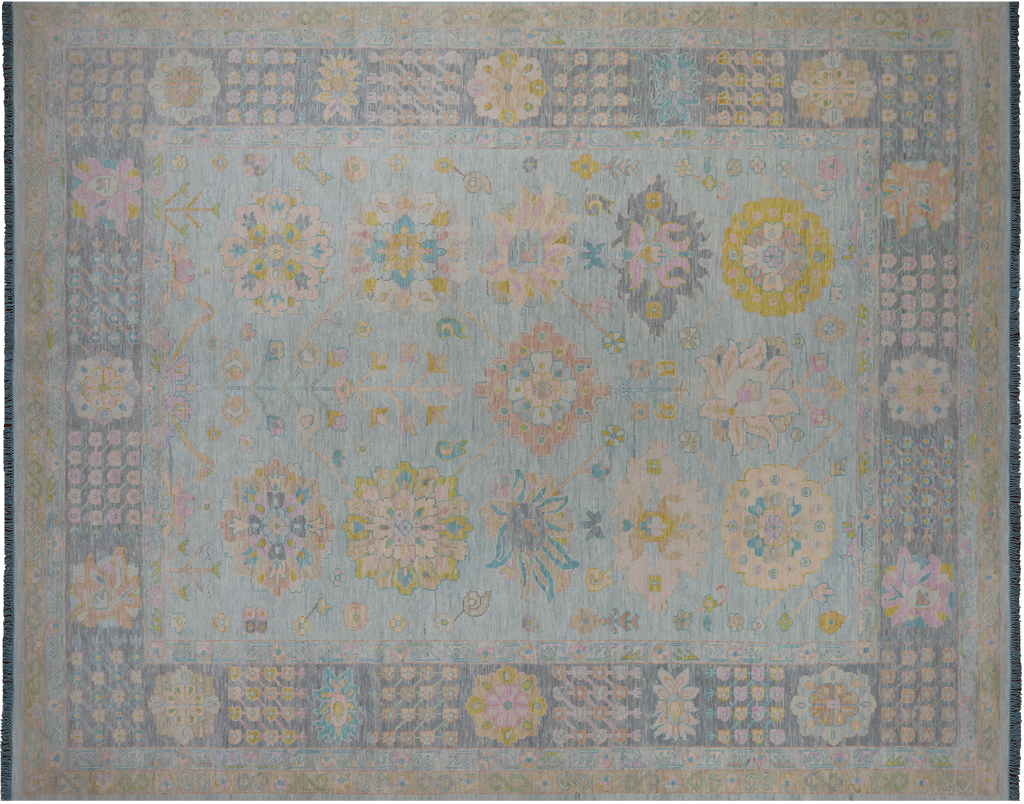 Blue/Grey Handmade Persian Heriz Serapi Rug 12' 1" X 15' 3" - Q22246