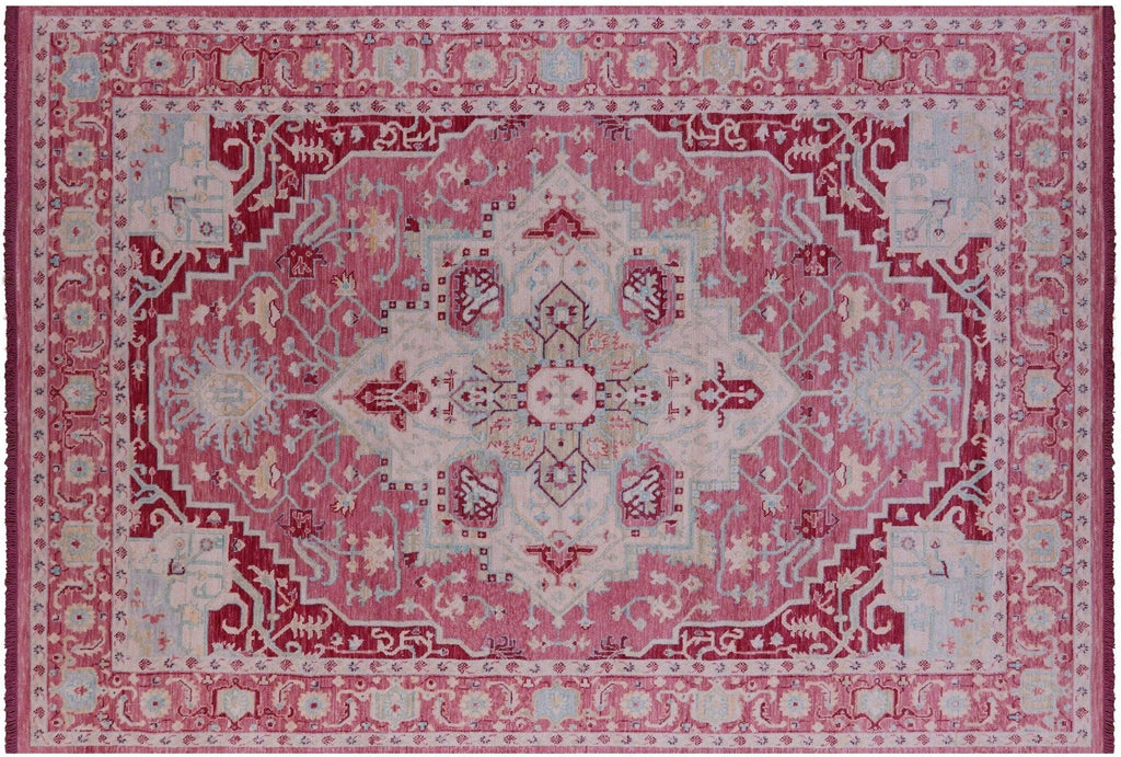 Red Persian Heriz Serapi Handmade Rug - Manhattan Rugs