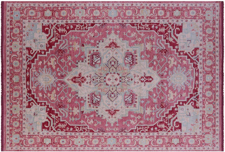 Red Persian Heriz Serapi Handmade Rug - Manhattan Rugs