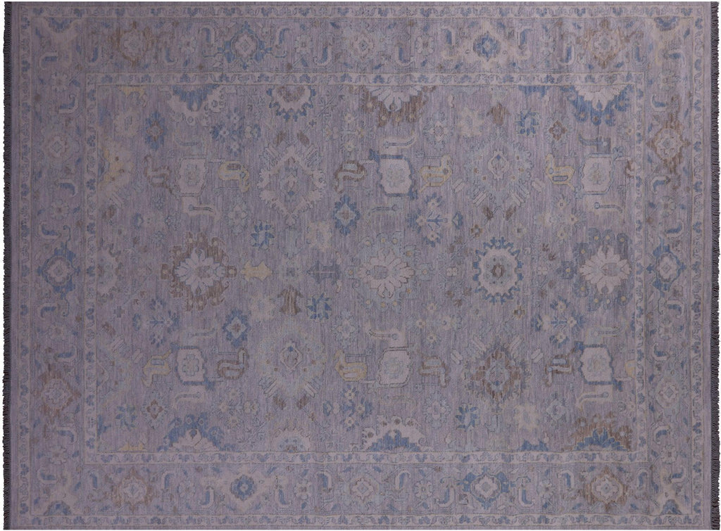Grey Persian Heriz Serapi Hand-Knotted Wool Rug - Manhattan Rugs