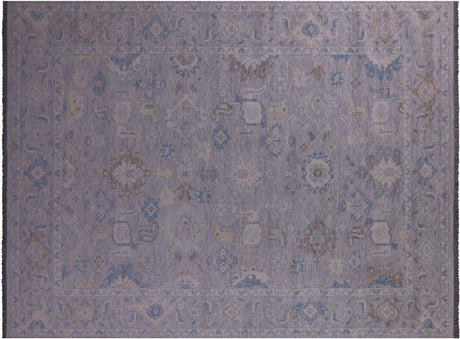 Grey Persian Heriz Serapi Hand-Knotted Wool Rug - Manhattan Rugs