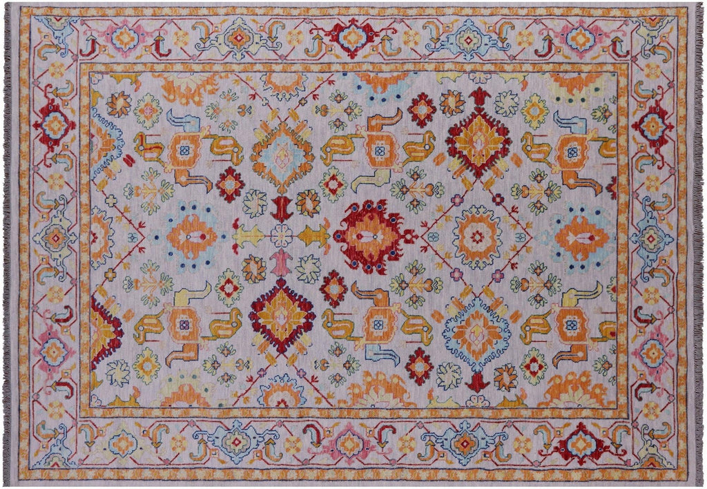 Grey Persian Heriz Serapi Hand-Knotted Wool Rug - Manhattan Rugs