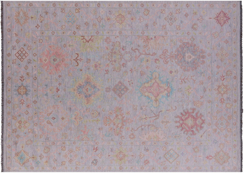 Grey Turkish Oushak Hand Knotted Wool Rug - Manhattan Rugs
