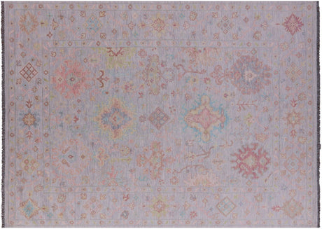 Grey Turkish Oushak Hand Knotted Wool Rug - Manhattan Rugs