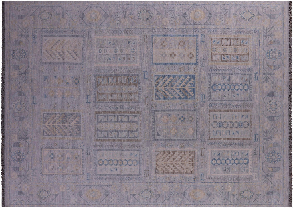 Grey Tribal Persian Gabbeh Handmade Wool Rug - Manhattan Rugs