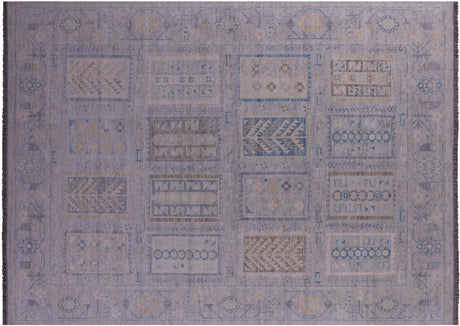 Grey Tribal Persian Gabbeh Handmade Wool Rug - Manhattan Rugs