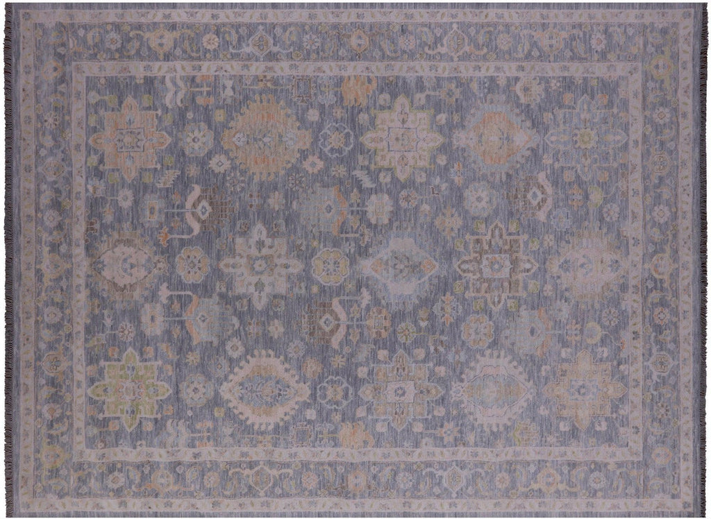 Grey Persian Heriz Serapi Hand-Knotted Wool Rug - Manhattan Rugs
