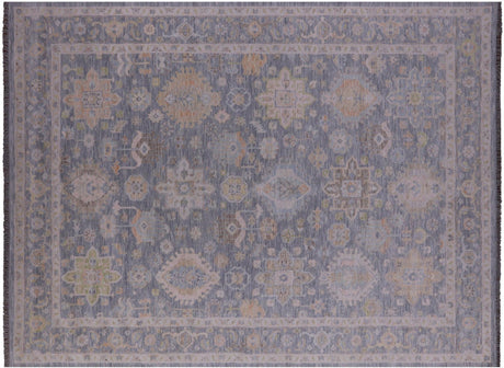 Grey Persian Heriz Serapi Hand-Knotted Wool Rug - Manhattan Rugs