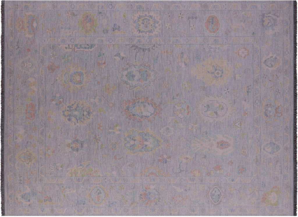 Grey Turkish Oushak Hand Knotted Wool Rug - Manhattan Rugs