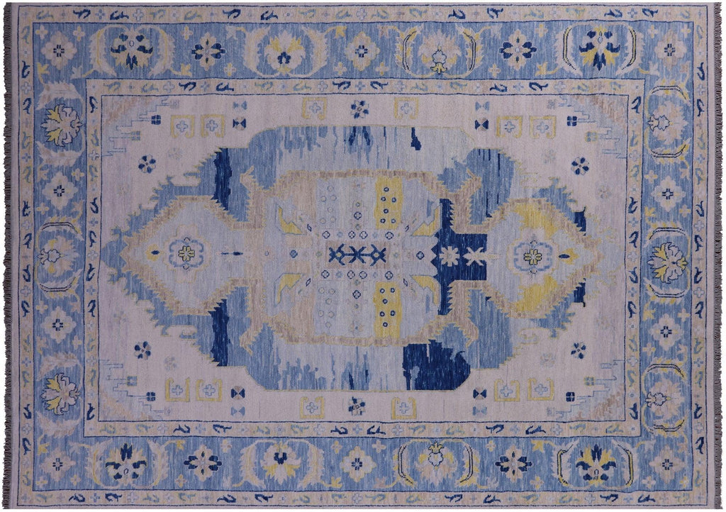 Blue Hand Knotted Persian Heriz Serapi Wool Rug - Manhattan Rugs