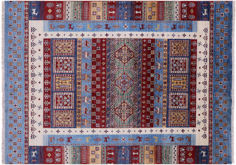 Tribal Persian Gabbeh Hand Knotted Area Rug - Manhattan Rugs