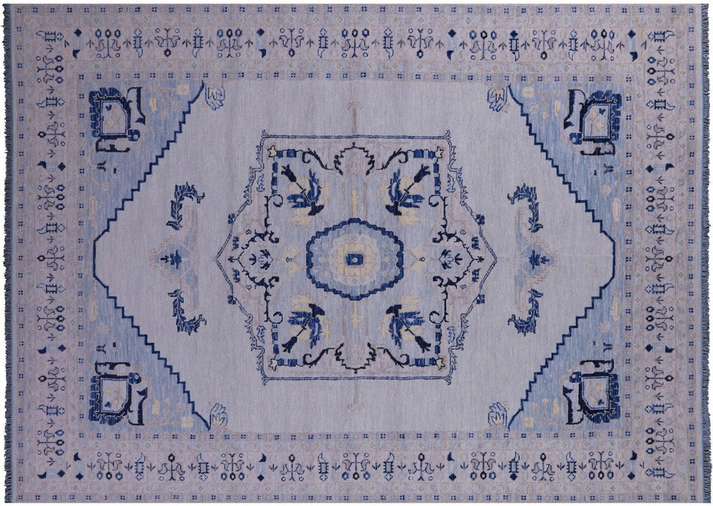 Blue Handmade Persian Heriz Serapi Wool Rug - Manhattan Rugs