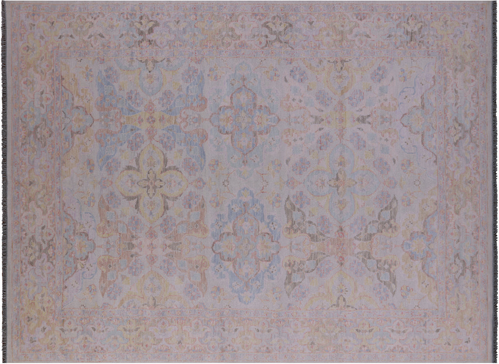 Ivory 10' 1" X 14' 0" Persian Tabriz Handmade Wool Rug - Q22287