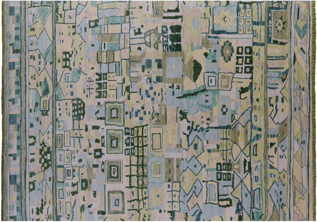 Moroccan Hand-Knotted Wool Rug - Manhattan Rugs