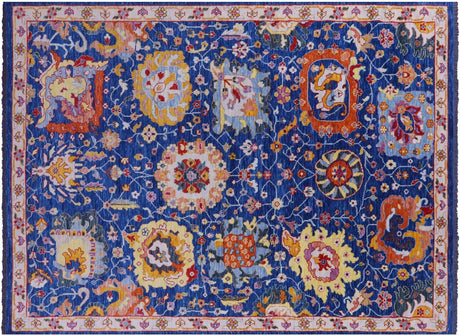 Blue Persian Tabriz Handmade Wool Rug - Manhattan Rugs