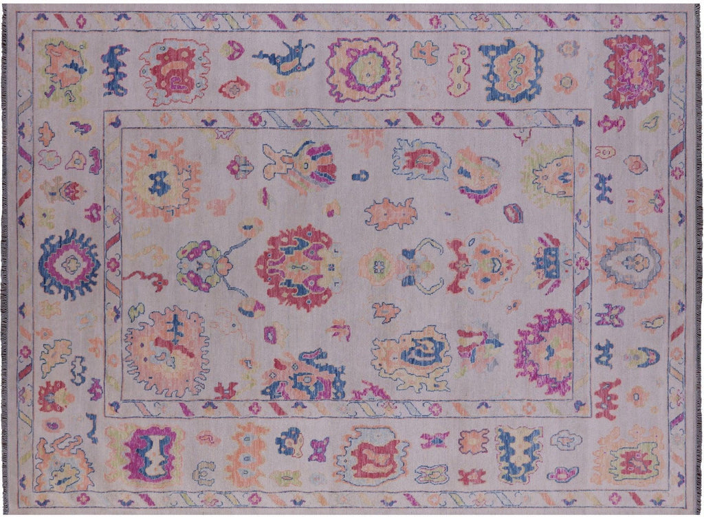 Ivory Turkish Angora Oushak Handmade Wool Rug - Manhattan Rugs