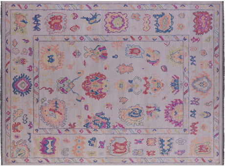 Ivory Turkish Angora Oushak Handmade Wool Rug - Manhattan Rugs