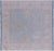 Blue 10' Square Turkish Angora Oushak Hand Knotted Rug - Q22310