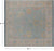 SUPER SALE Blue 10' Square Turkish Angora Oushak Hand Knotted Rug - Q22310