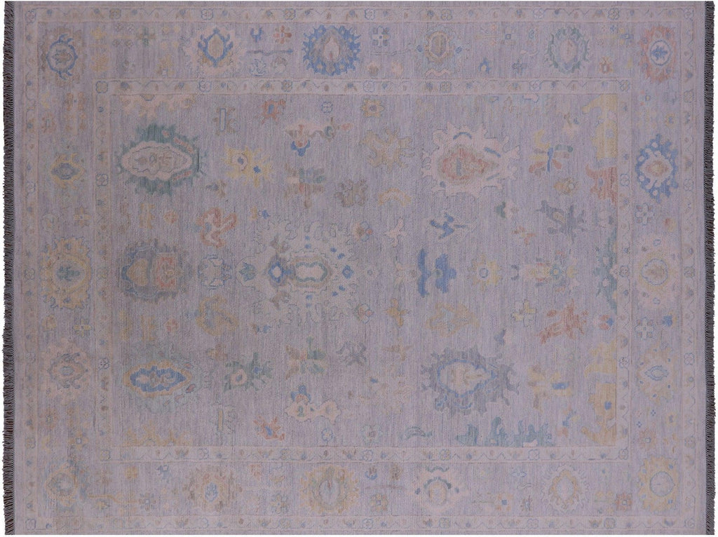 Grey Turkish Angora Oushak Handmade Wool Rug - Manhattan Rugs
