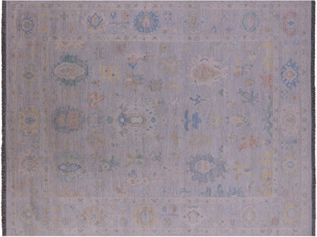 Grey Turkish Angora Oushak Handmade Wool Rug - Manhattan Rugs