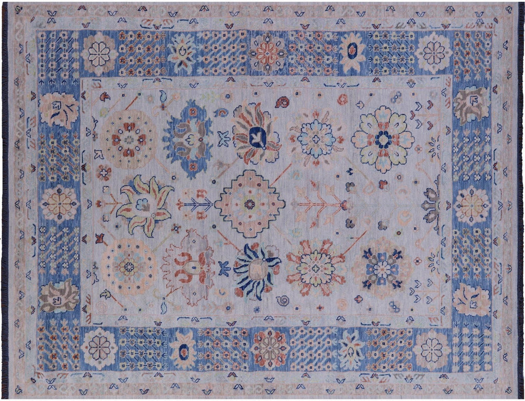 Blue Persian Heriz Serapi Hand Knotted Wool Rug - Manhattan Rugs