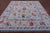 Blue Square Turkish Angora Oushak Handmade Rug - Manhattan Rugs
