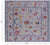 Blue Square Turkish Angora Oushak Handmade Rug - Manhattan Rugs