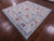 Blue Square Turkish Angora Oushak Handmade Rug - Manhattan Rugs