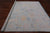 SUPER SALE Blue 9' Square Turkish Angora Oushak Handmade Wool Rug - Q22325