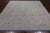 SUPER SALE Blue 9' Square Turkish Angora Oushak Handmade Wool Rug - Q22325