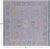 Silver 9' Square Turkish Angora Oushak Handmade Wool Rug - Q22327