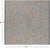SUPER SALE Silver 9' Square Hand-Knotted Turkish Angora Oushak Wool Rug - Q22329