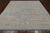 SUPER SALE Silver 9' Square Hand-Knotted Turkish Angora Oushak Wool Rug - Q22329